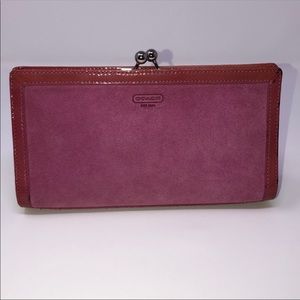 Pink Coach Wristlet Clutch